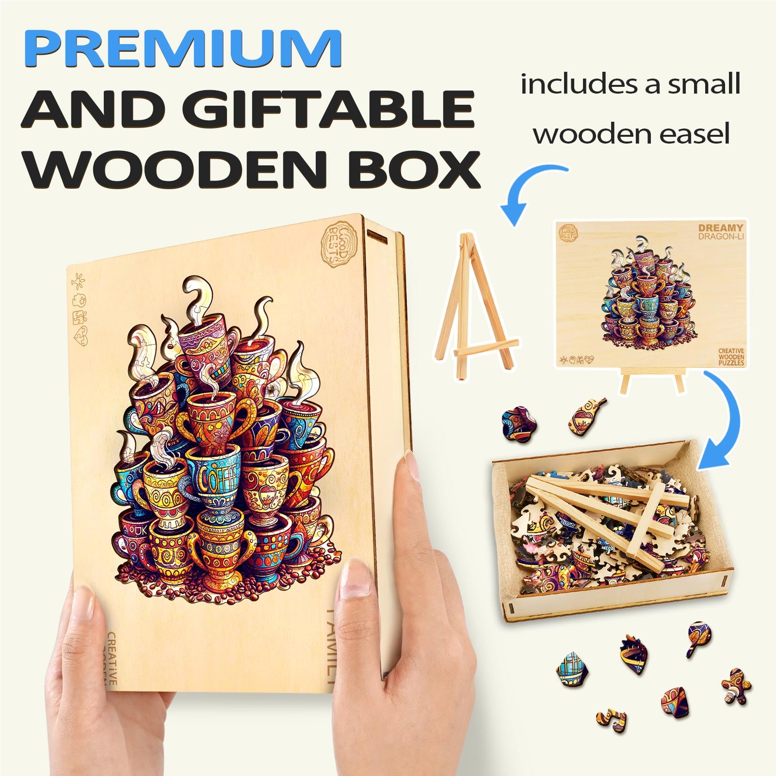 Coffee Dreams  Wooden Jigsaw Puzzle