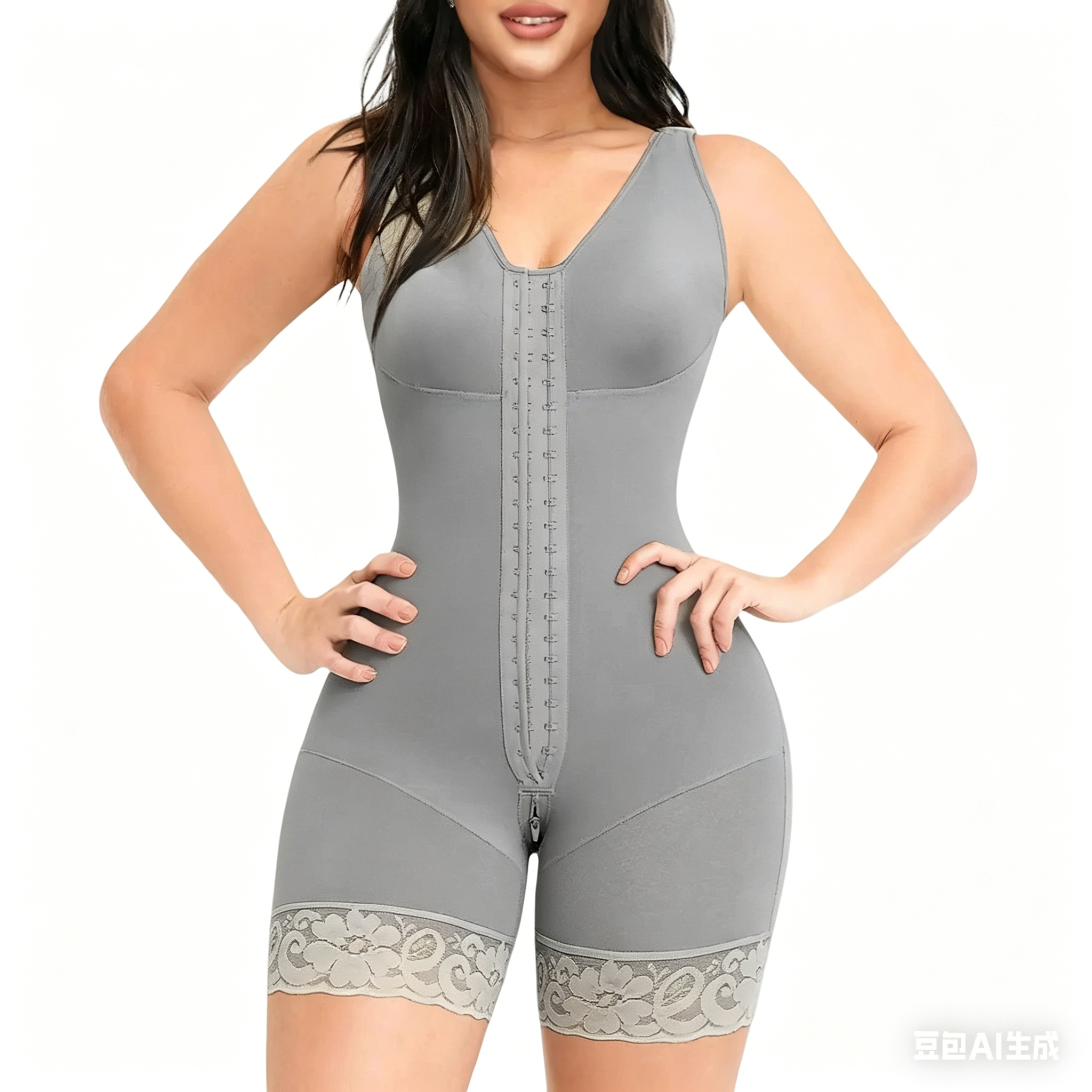 Women's High-Compression Tummy Control & Butt Lifter Full Body Shaper with Hook Closure