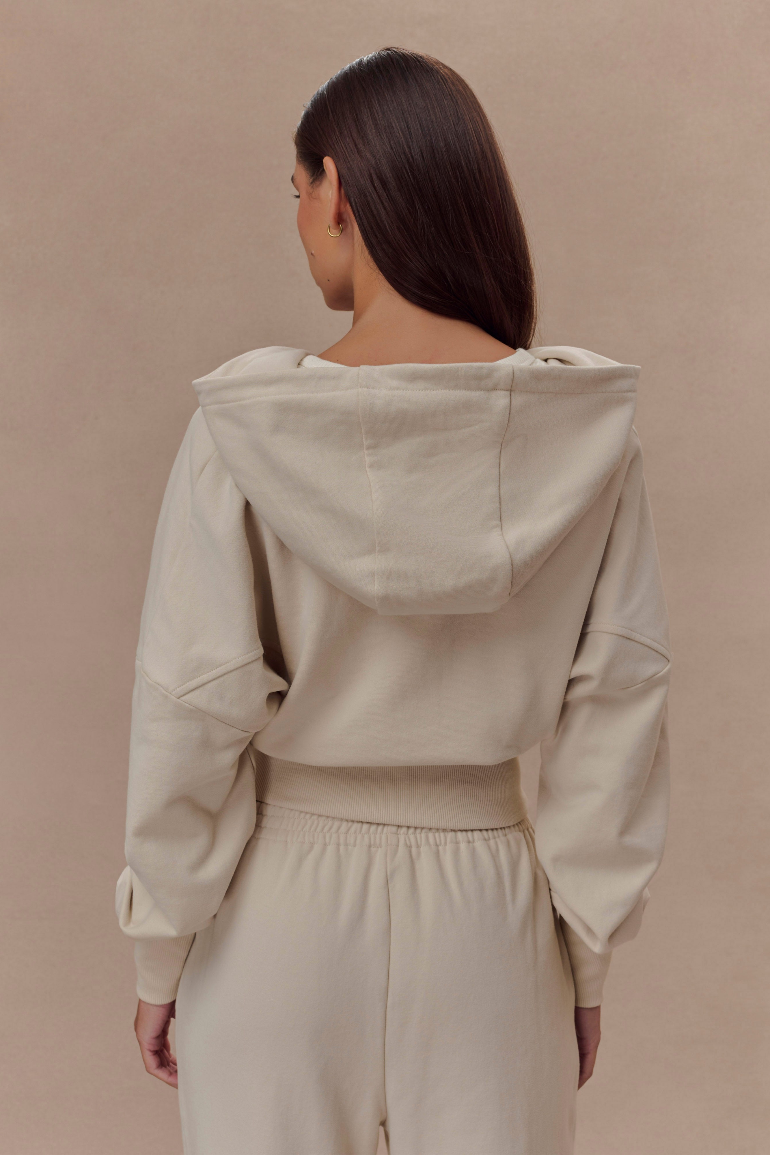 Stone Zip Front Hoodie