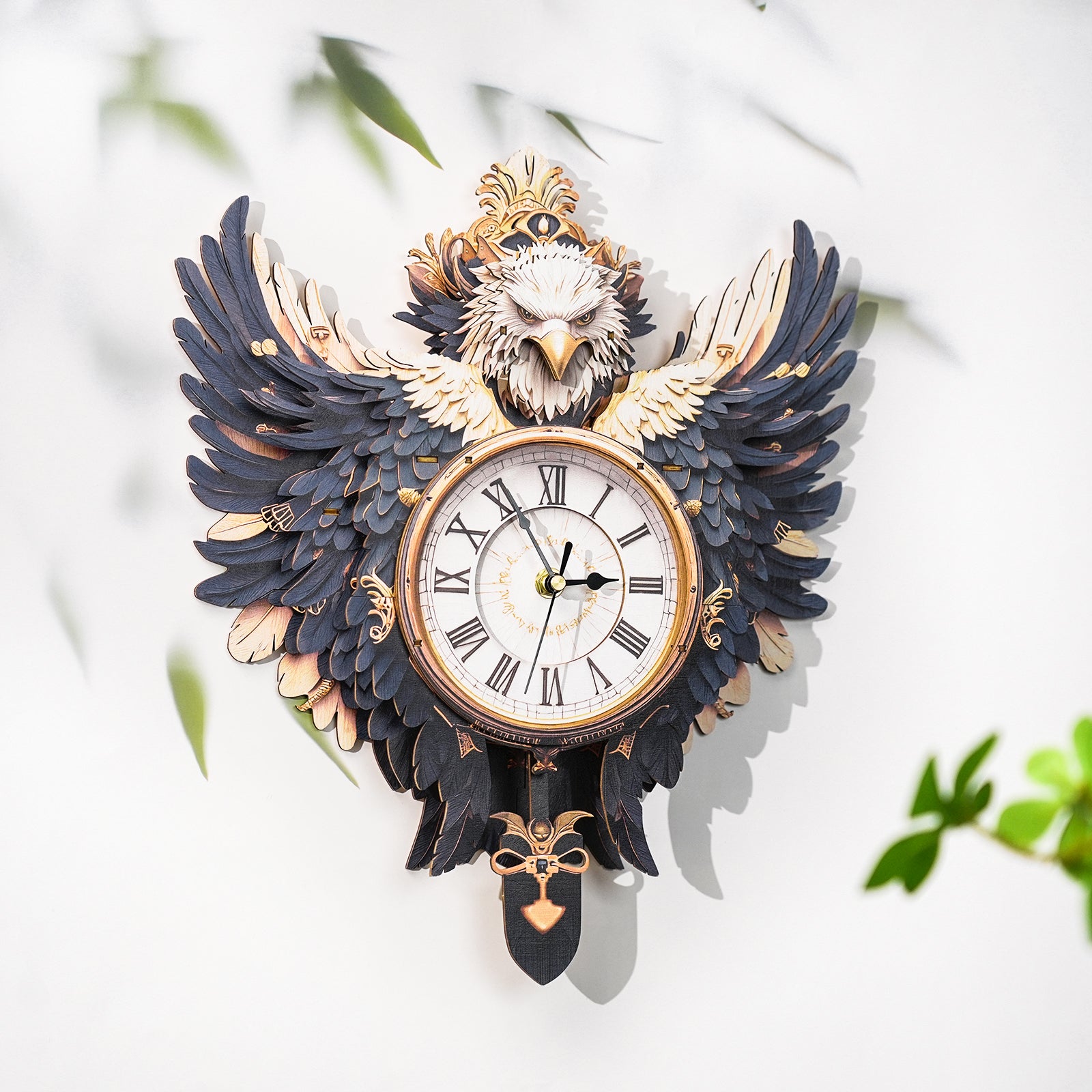 Eagleâ€“ DIY Wooden Clock, 3D Puzzle Craft Kit