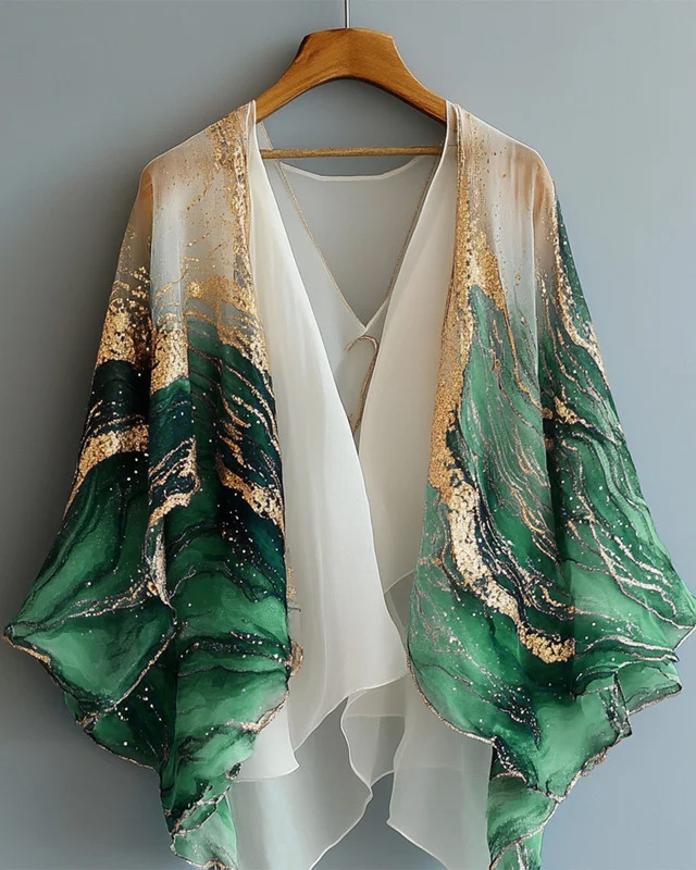 Summer vacation high-end chiffon cardigan 7a93