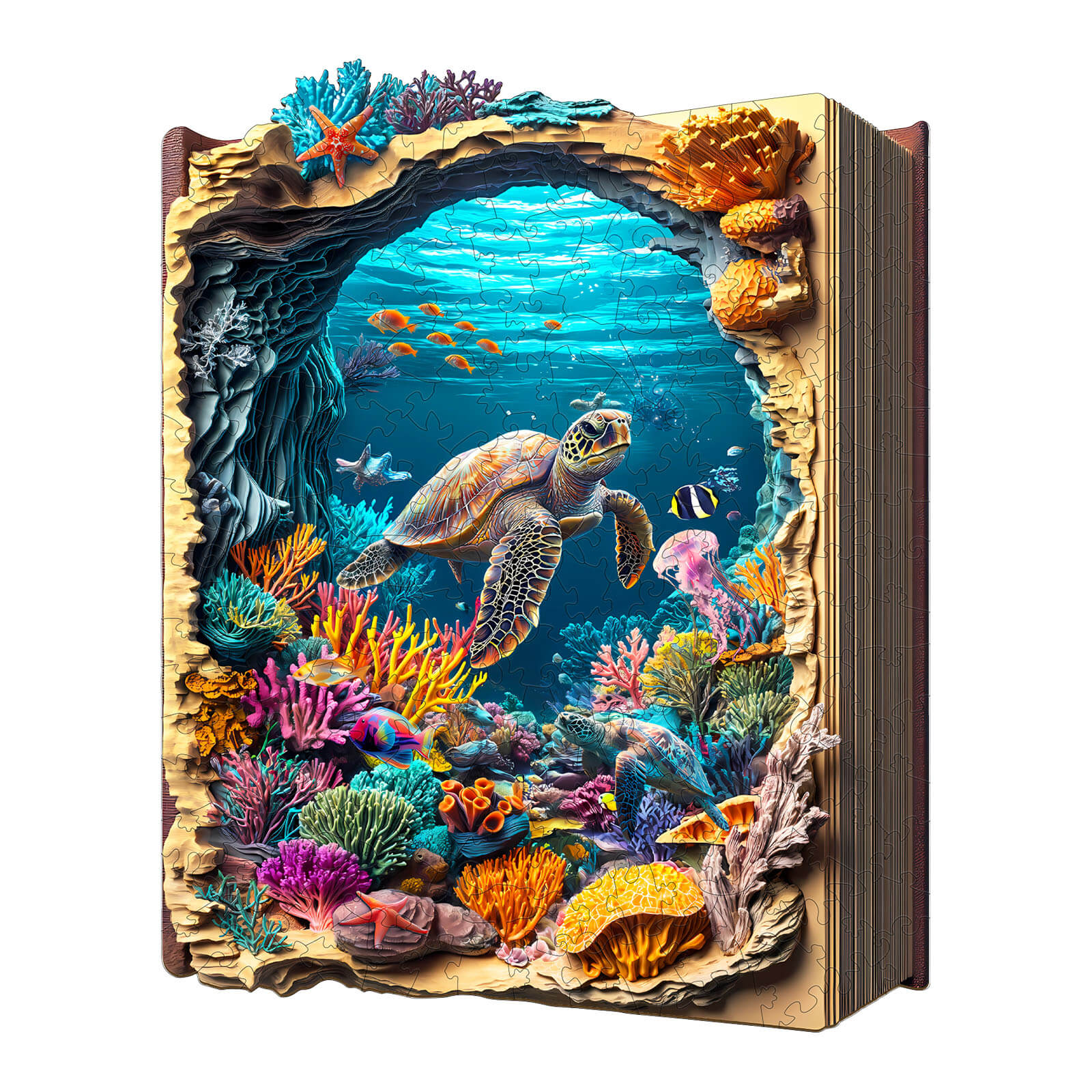 Deep Blue Wooden Jigsaw Puzzle