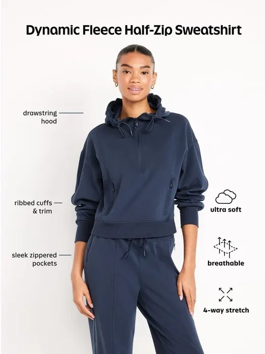 Dynamic Fleece Half-Zip Sweatshirt Sets