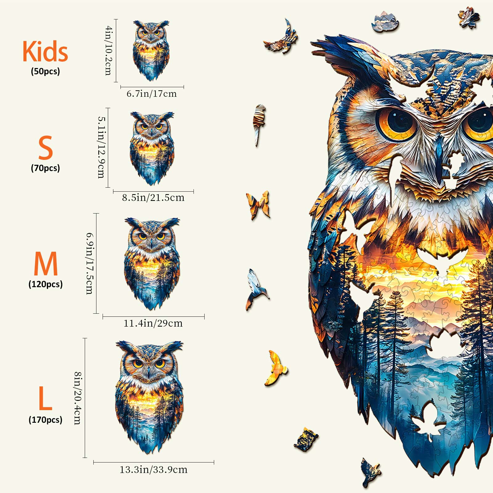 Forest Owl Wooden Jigsaw Puzzle