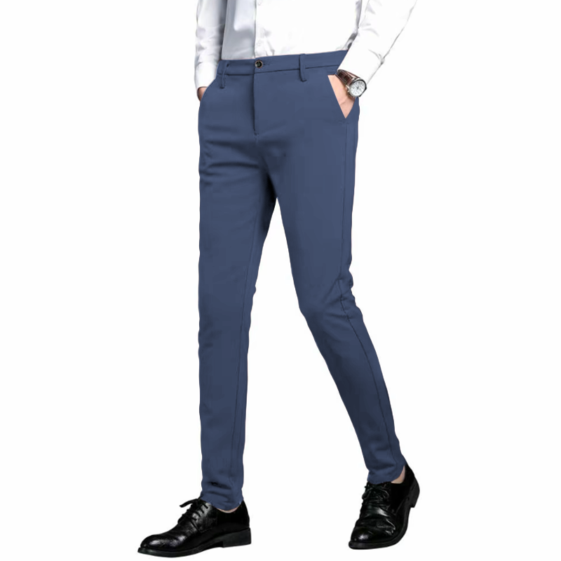 Men’s Slim Fit Stretch Dress Pants – 7101 Skinny Suit Trousers for Business, Formal & Daily Wear