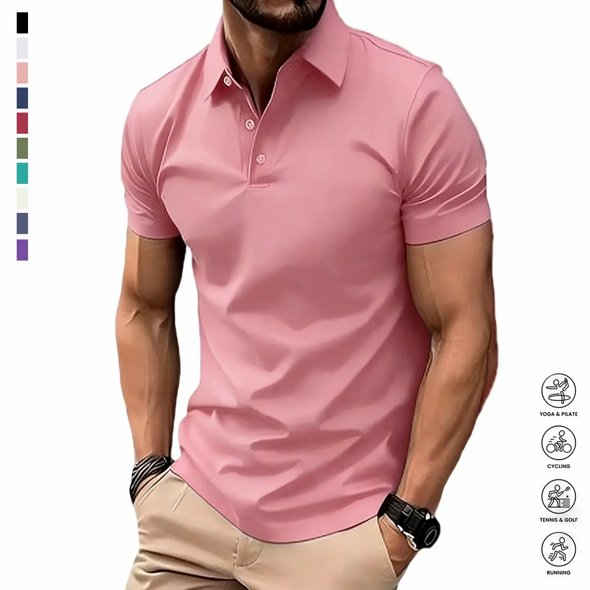 Men’s Classic Polo Shirt – Summer Casual & Business Essential