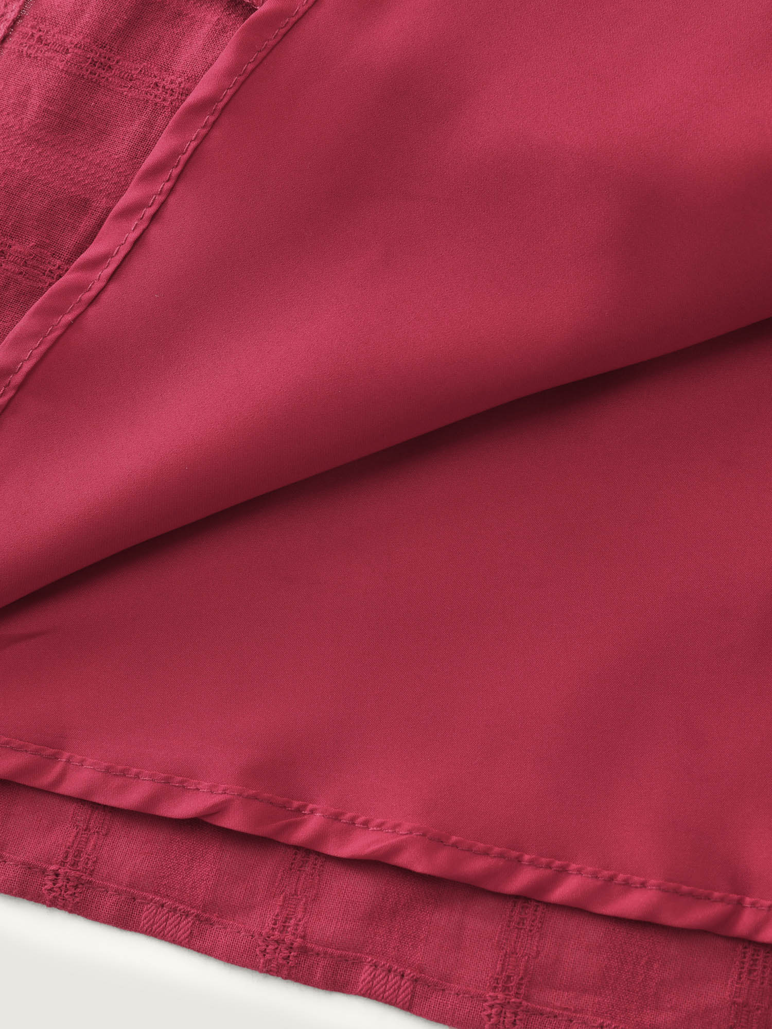 Cotton Textured Cinched-Waist Tiered Midi Dress