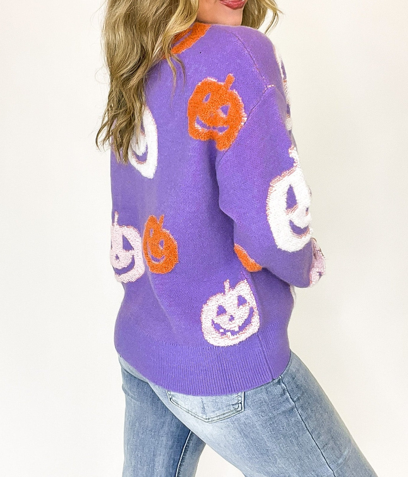 Fall Frosting Pumpkin Knit Sweater - FINAL SALE