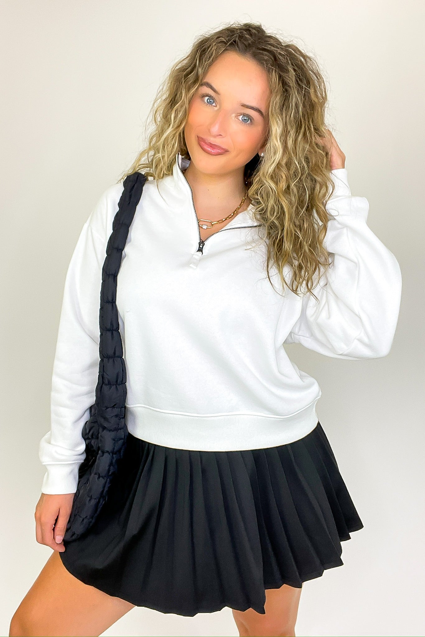 Relaxed Half Zip Pullover