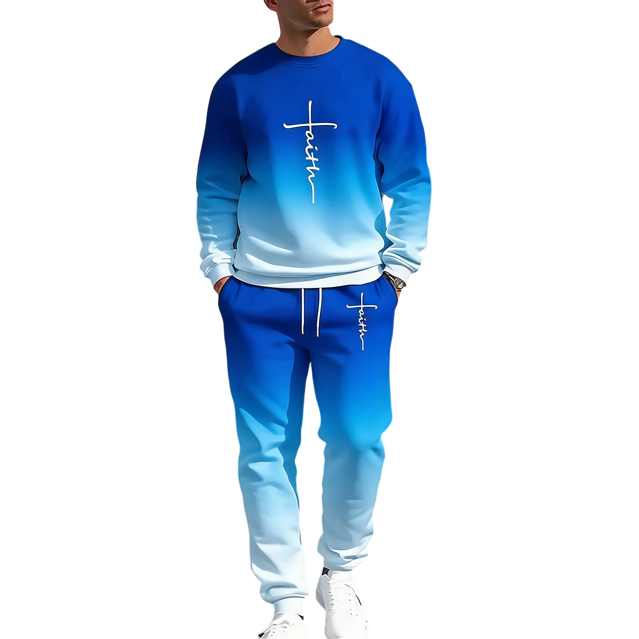 Men’s Casual Long Sleeve Sports Suit Set