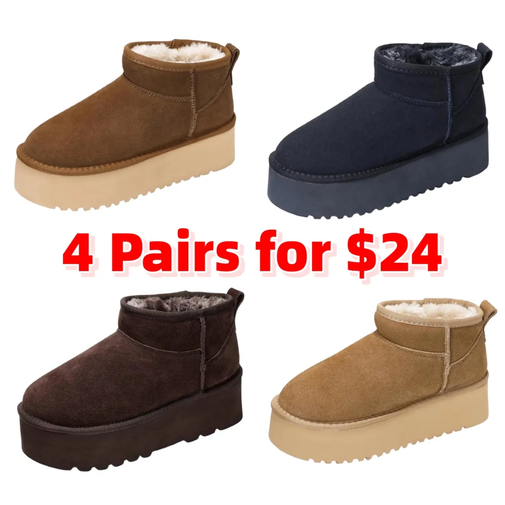 Women Lightweight Memory Foam Fuzzy Boots