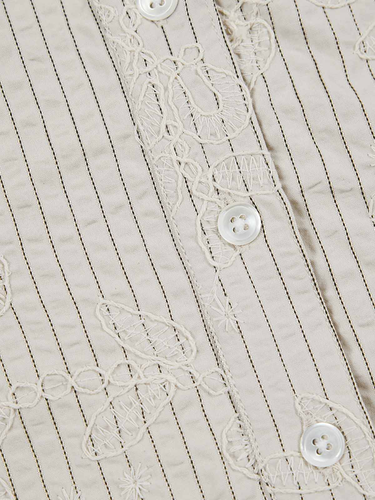 ASOBIO Stand-Collar Puff-Sleeve Shirt