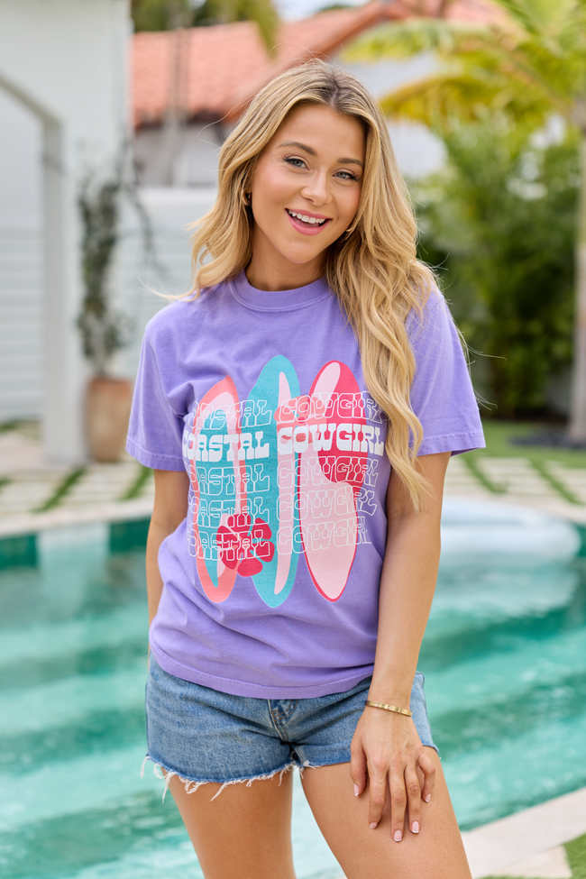 Coastal Cowgirl Purple Graphic Tee