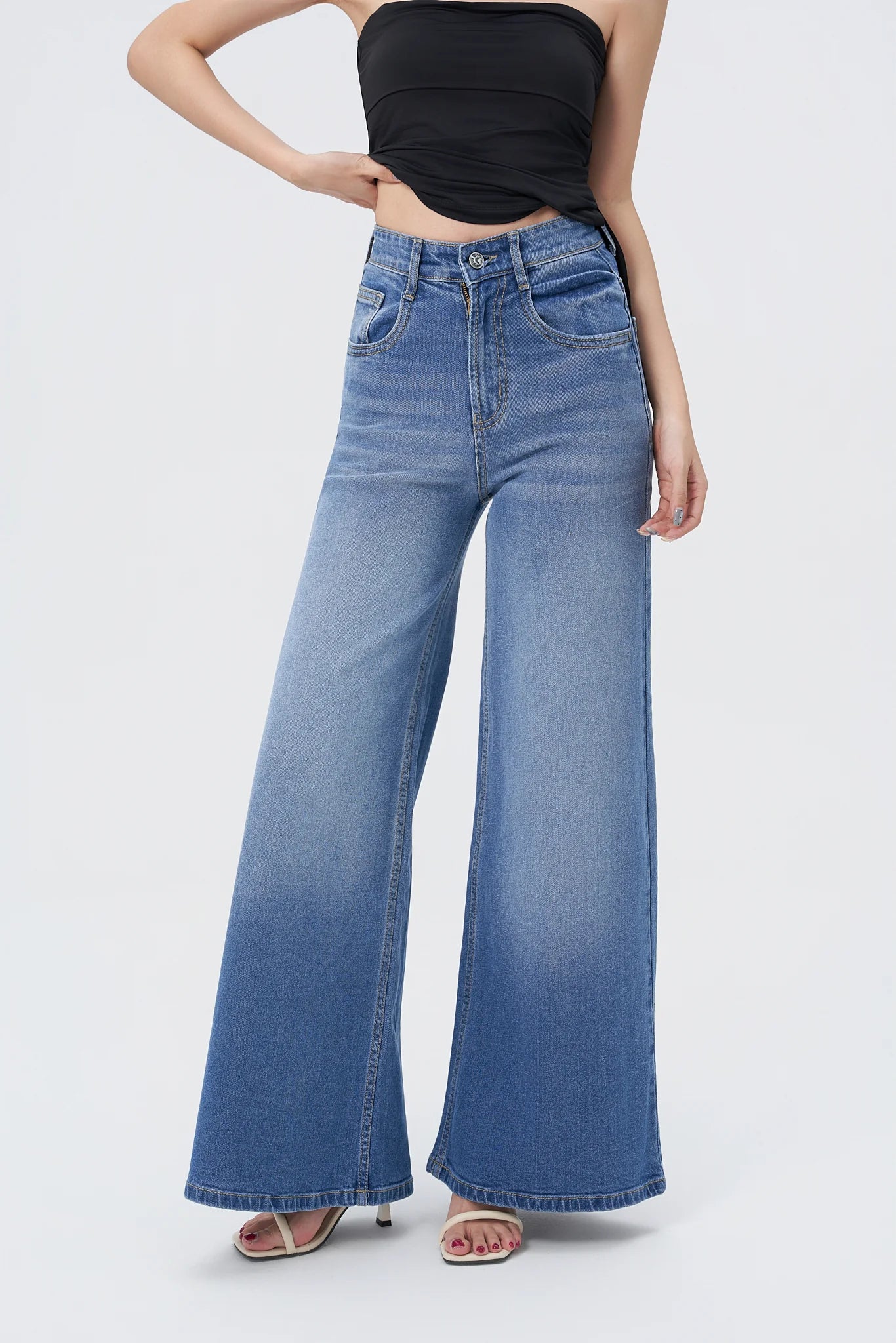 Sweet Static Extra Wide Leg Jeans