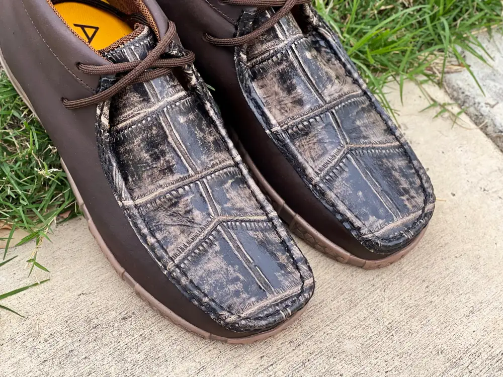 Men’s Western Desert Brown American Gator Shoes