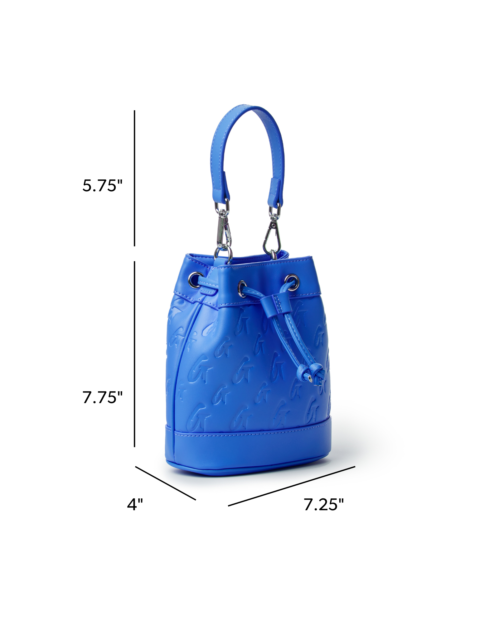 MINI MONOGRAM BUCKET BAG - BLUE