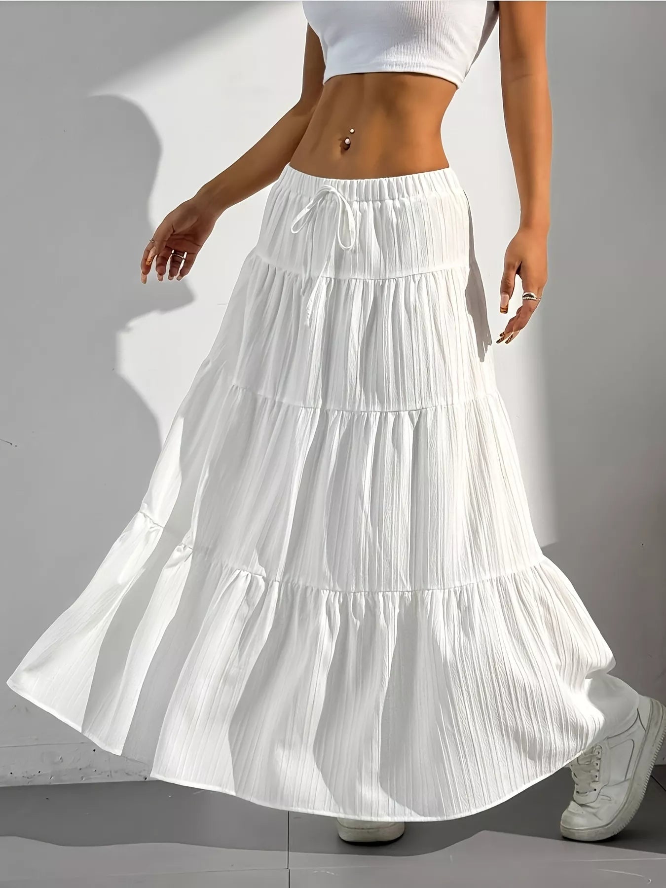 Flowy Tiered Maxi Skirt
