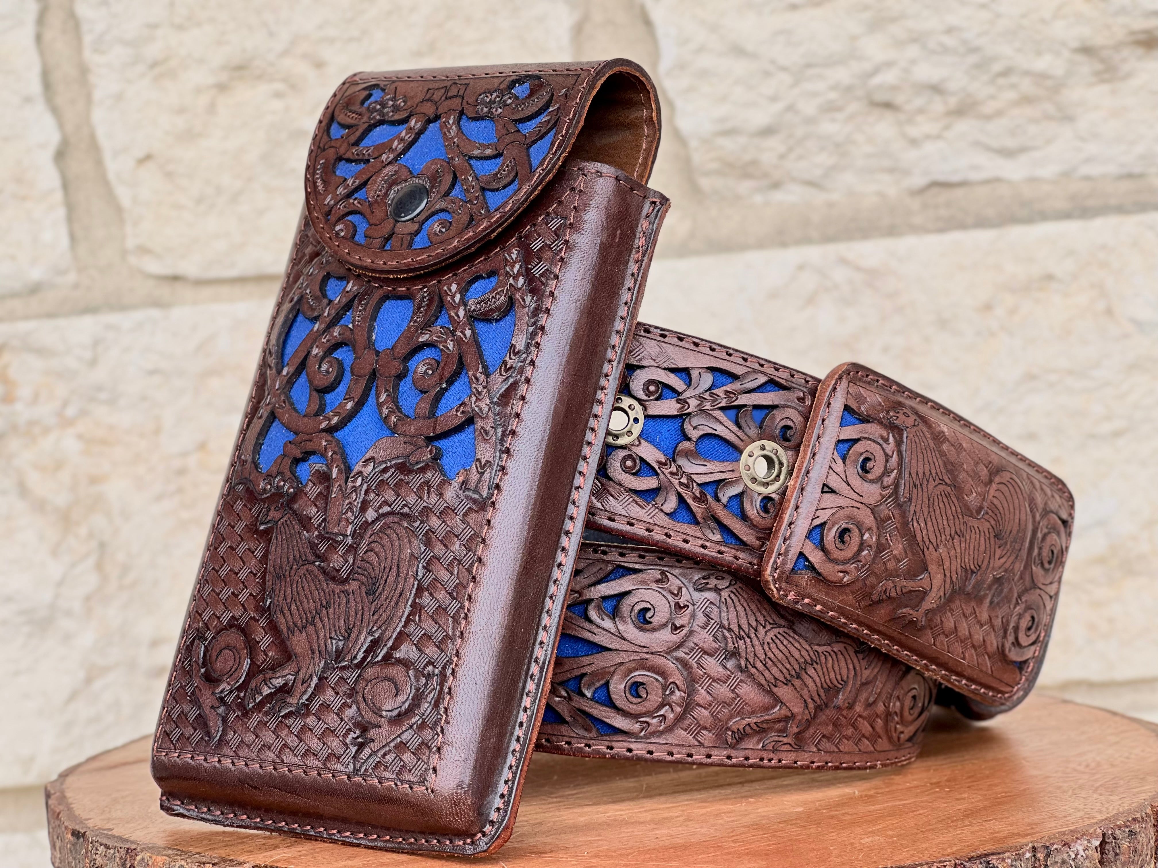 Men’s Brown/Blue With Rooster Mexican Charro SET (SET vaquero láser)