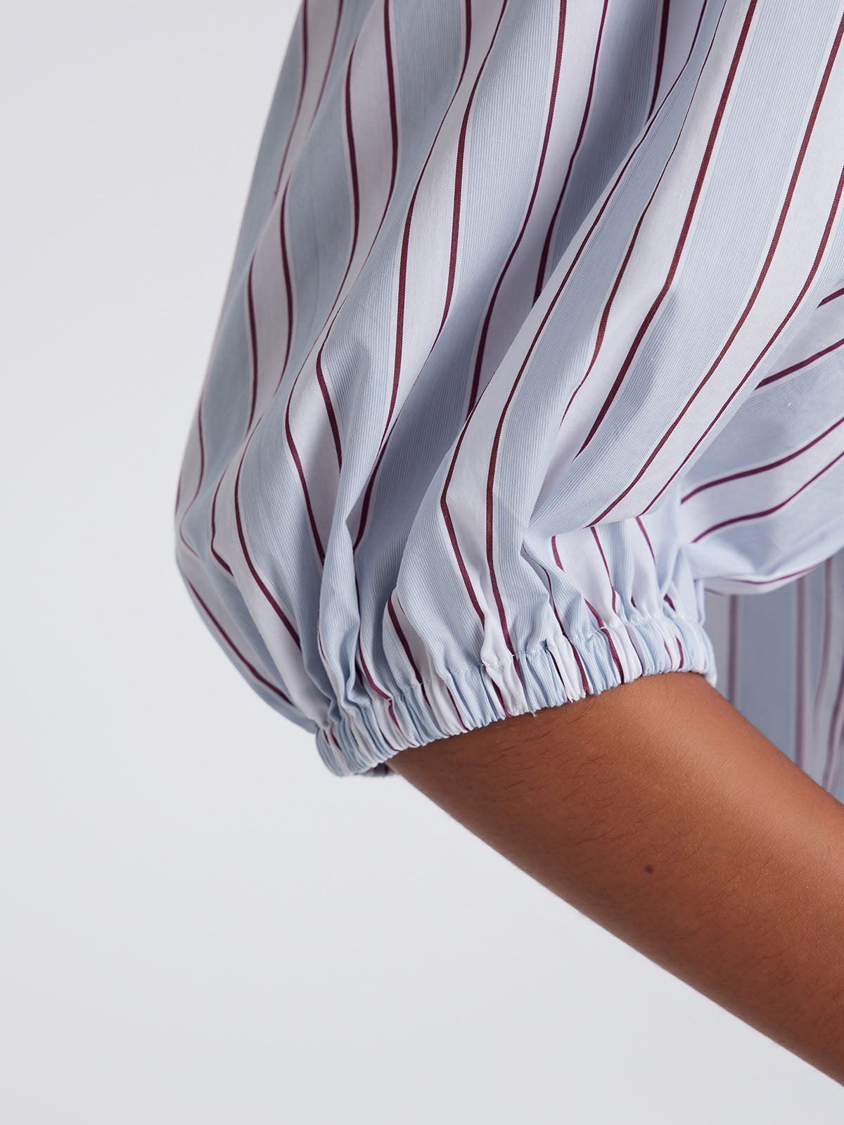 ASOBIO Bow Tie Front Peplum Shirt