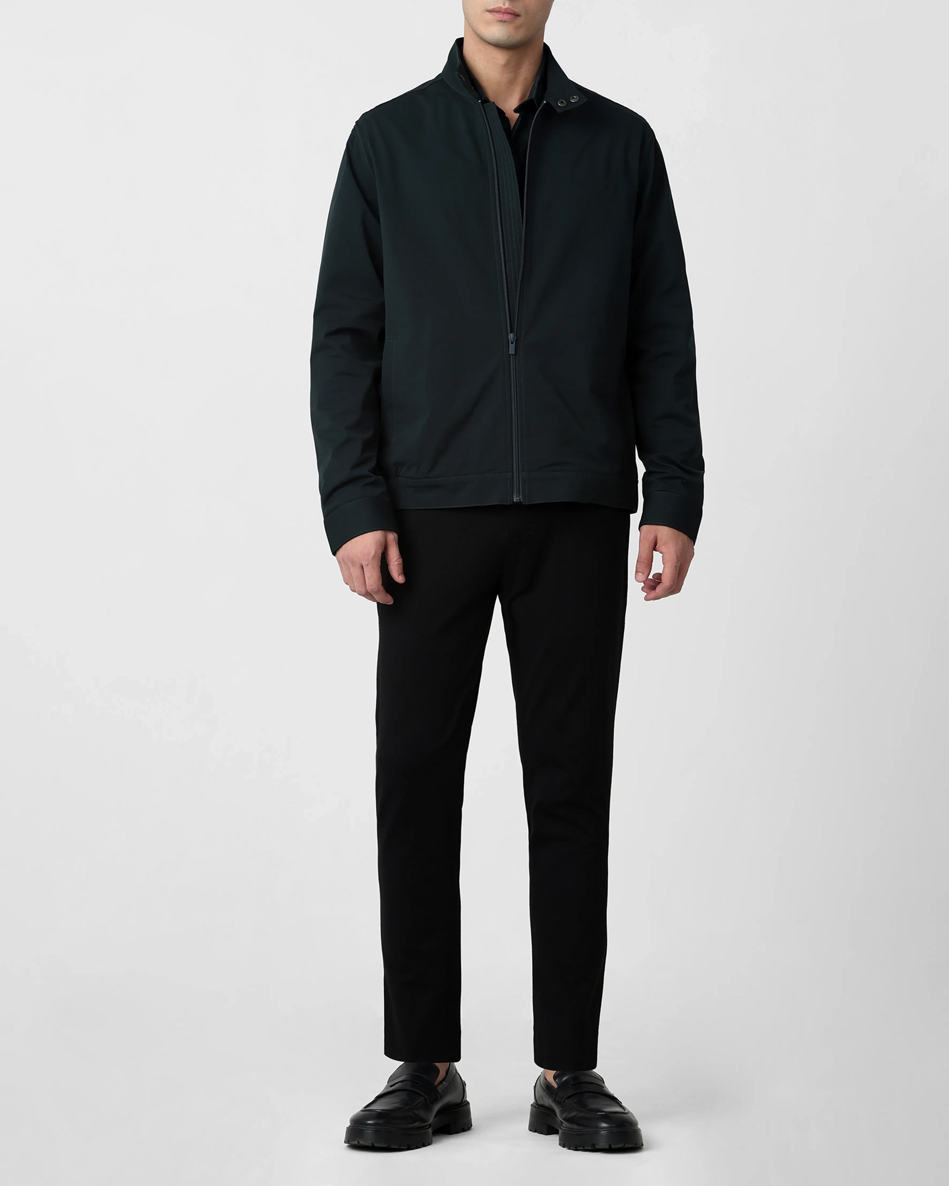 Versatile Comfortable Slim-Fit Green Jacket