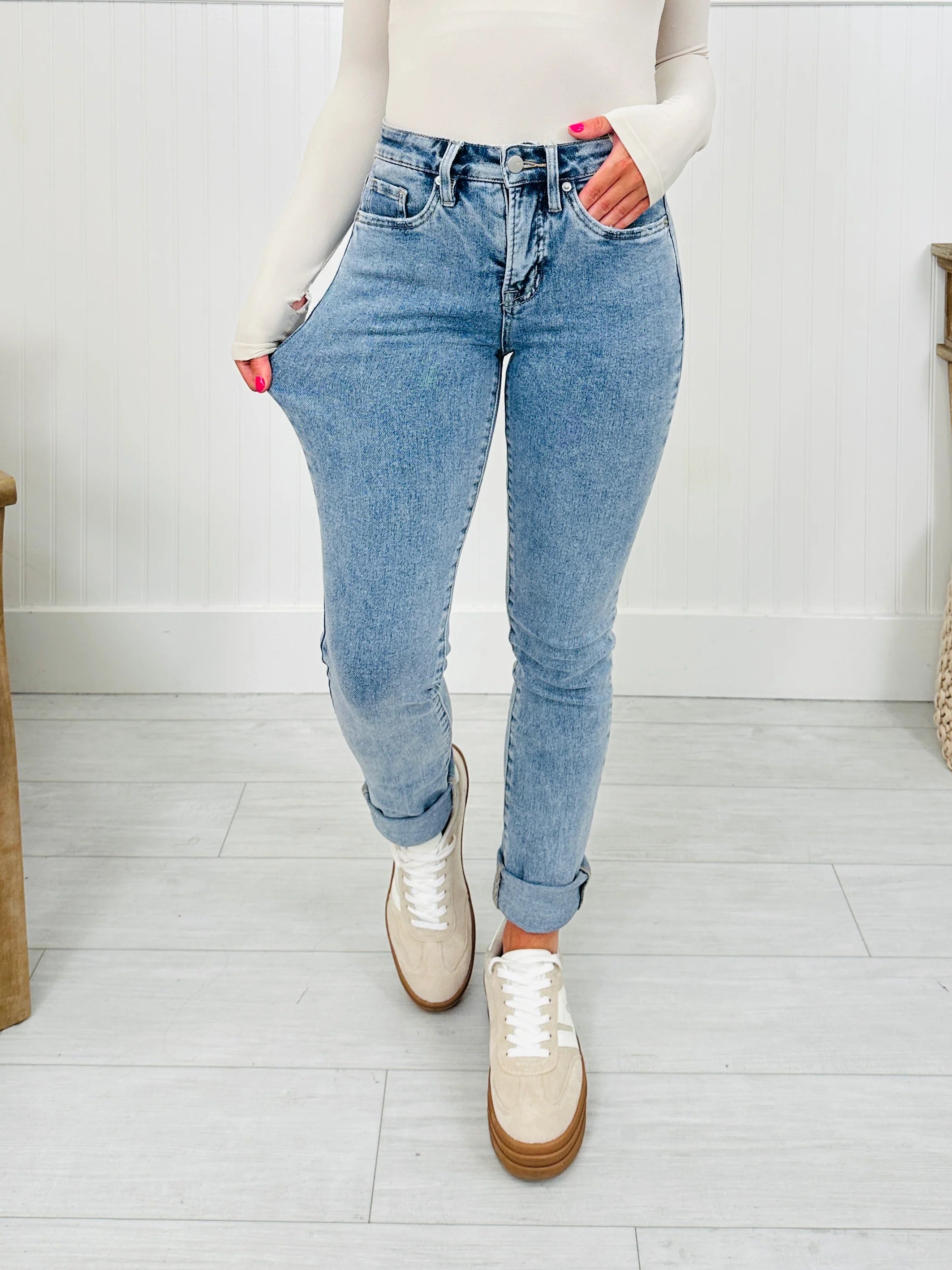 Can't Forget You Tummy Control Straight Jeans