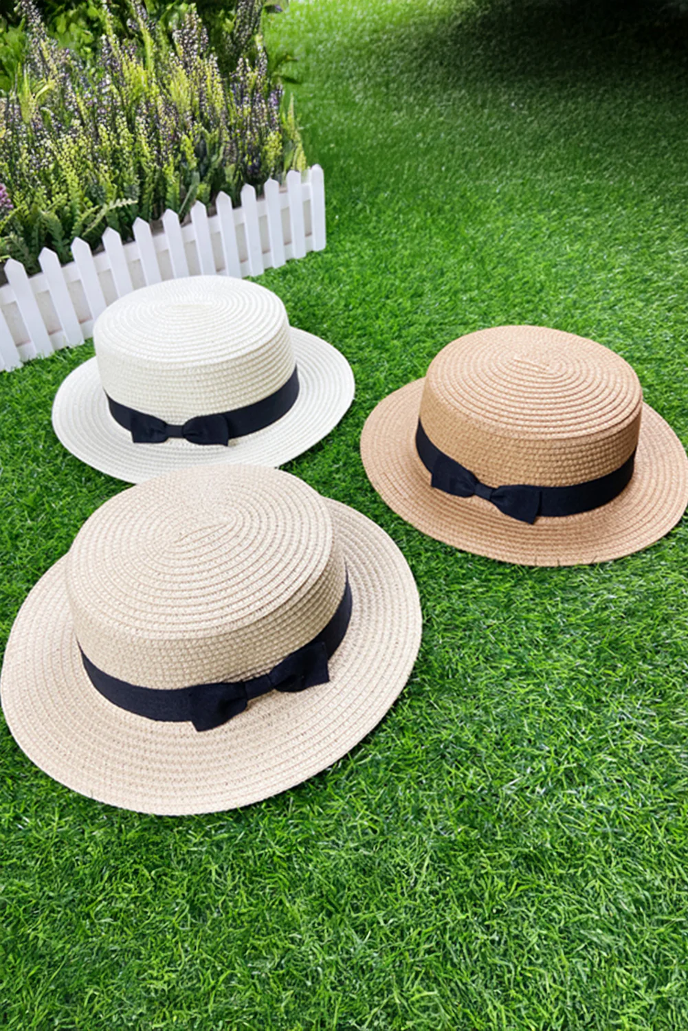 Parchment Bow Knot Decor Wide Brim Straw Hat