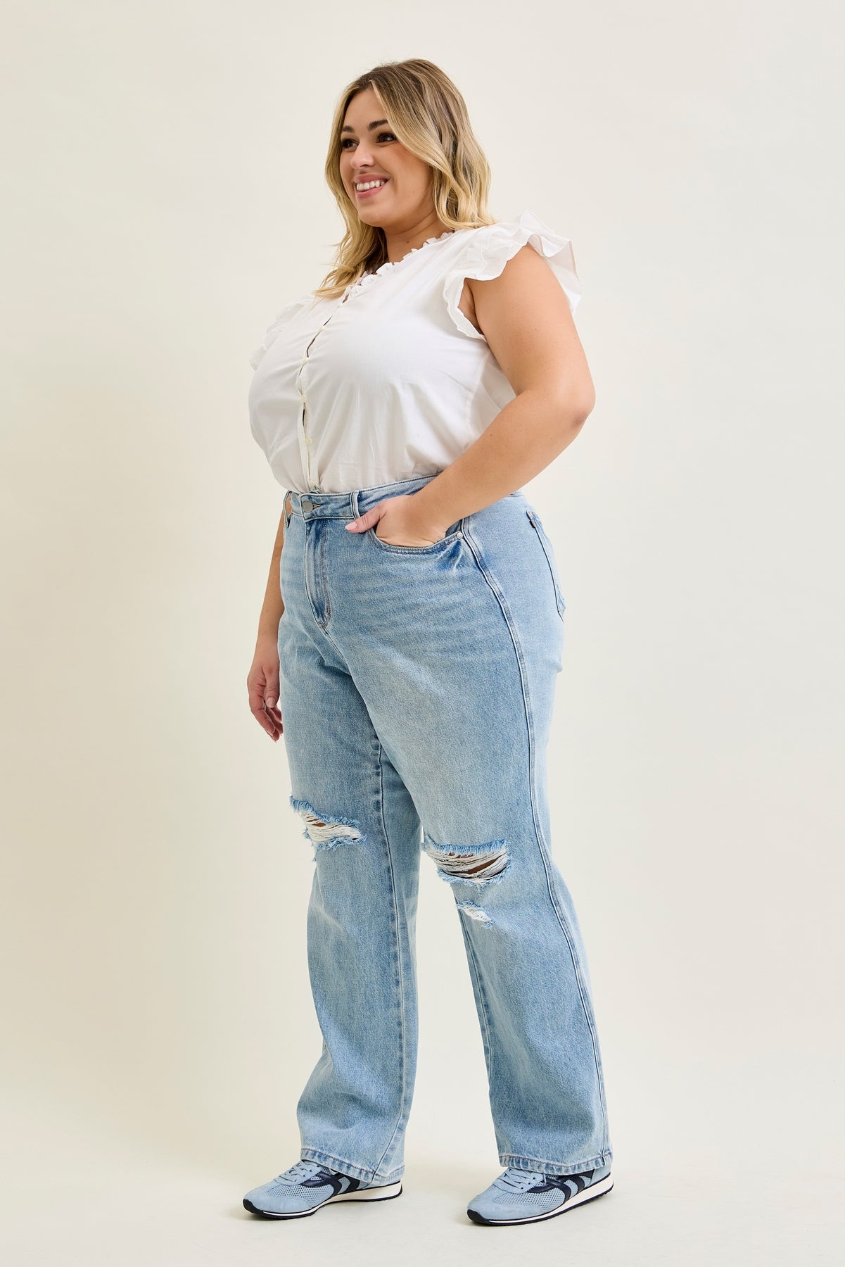 Laurel High Rise Rigid Magic 90's Straight Jeans - PLUS