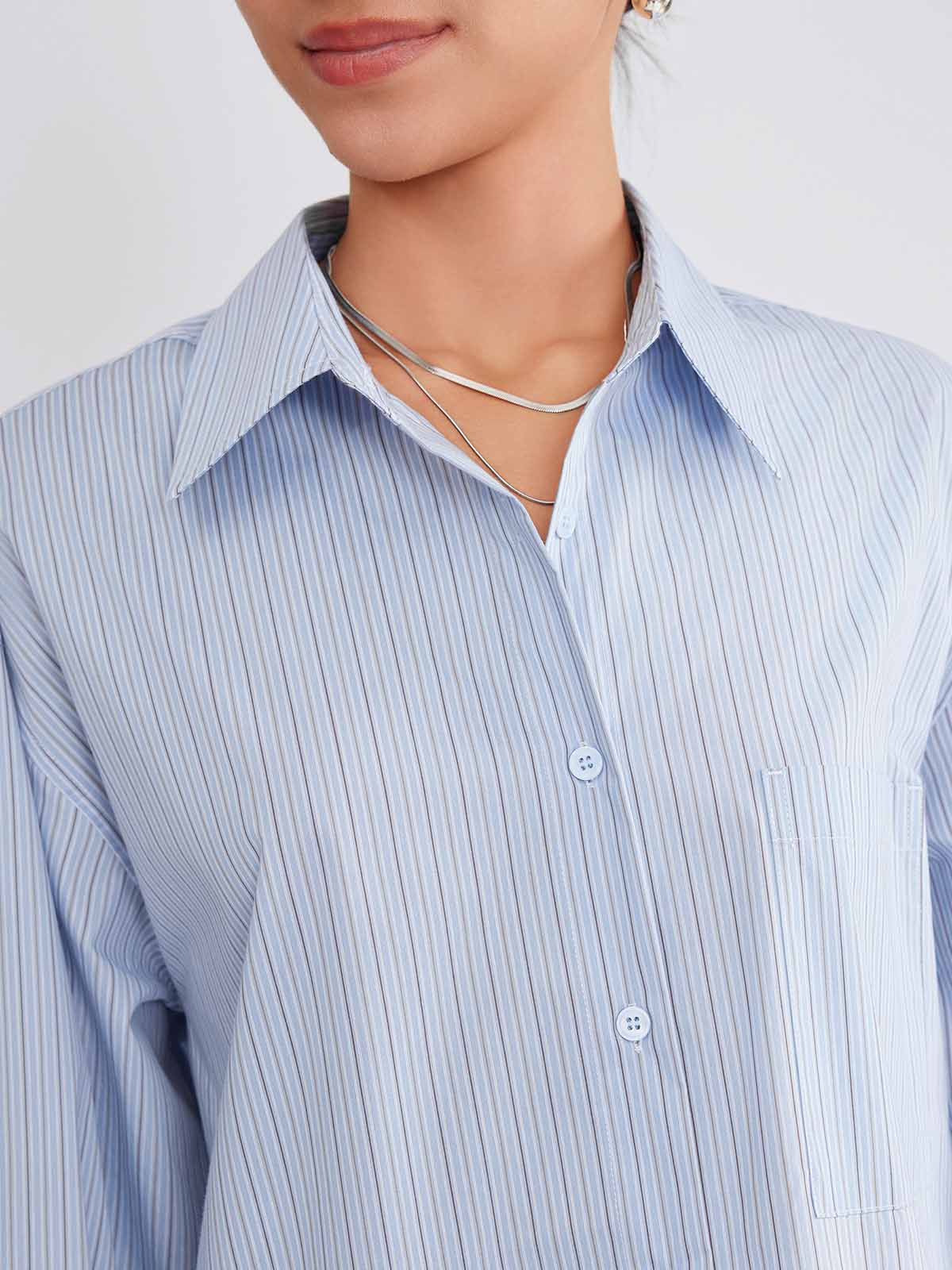 ASOBIO Cotton Stripe Shirt