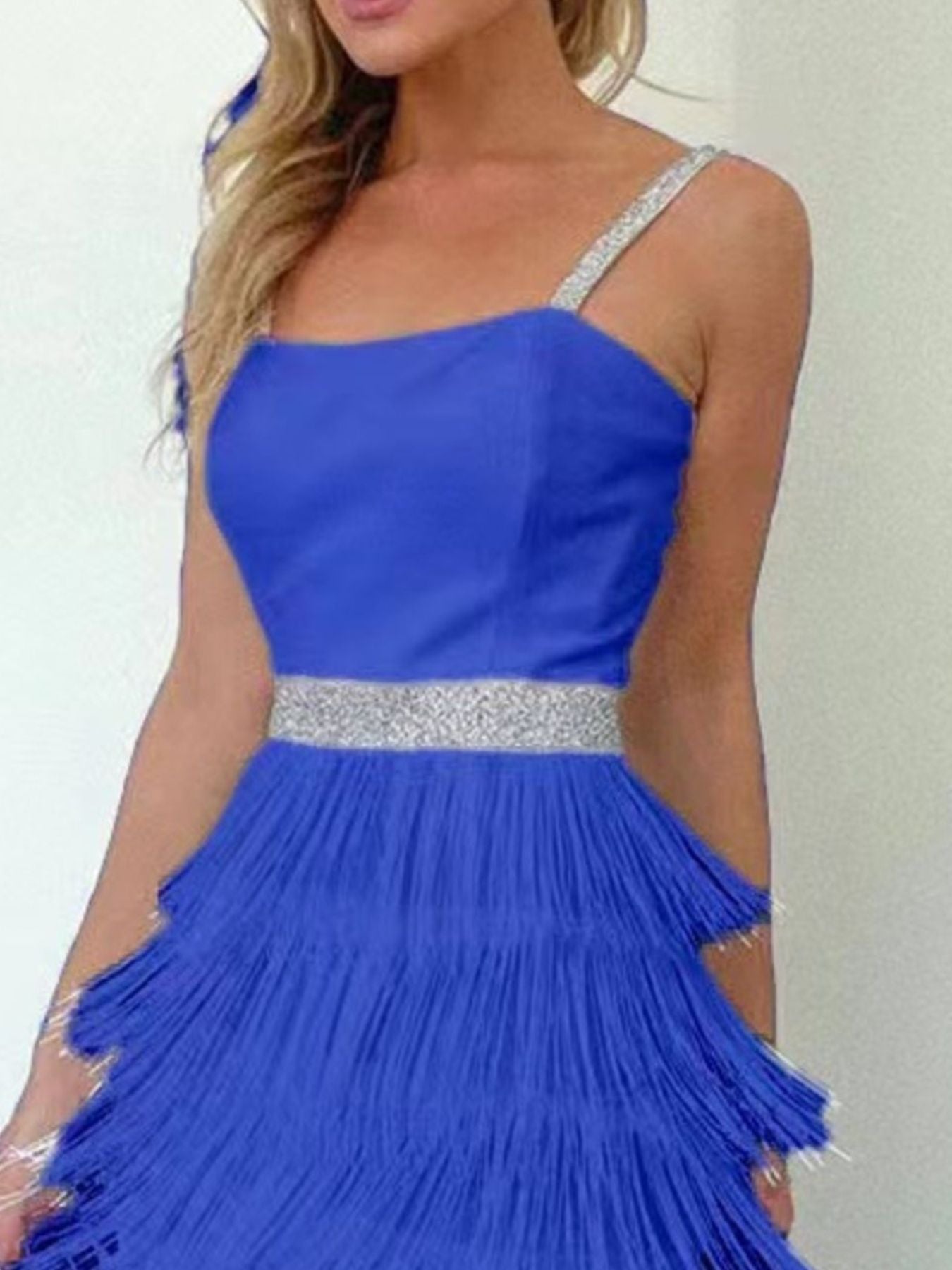 Fringe Trim Cami Mini Dress