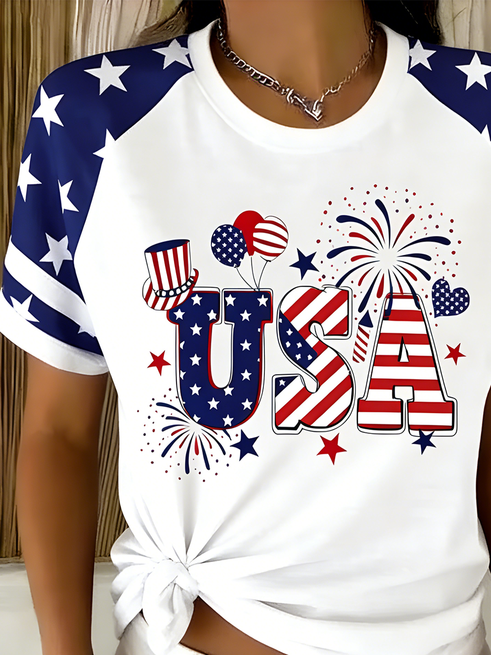 Regular Fit Cotton Elegant V Neck T-Shirt