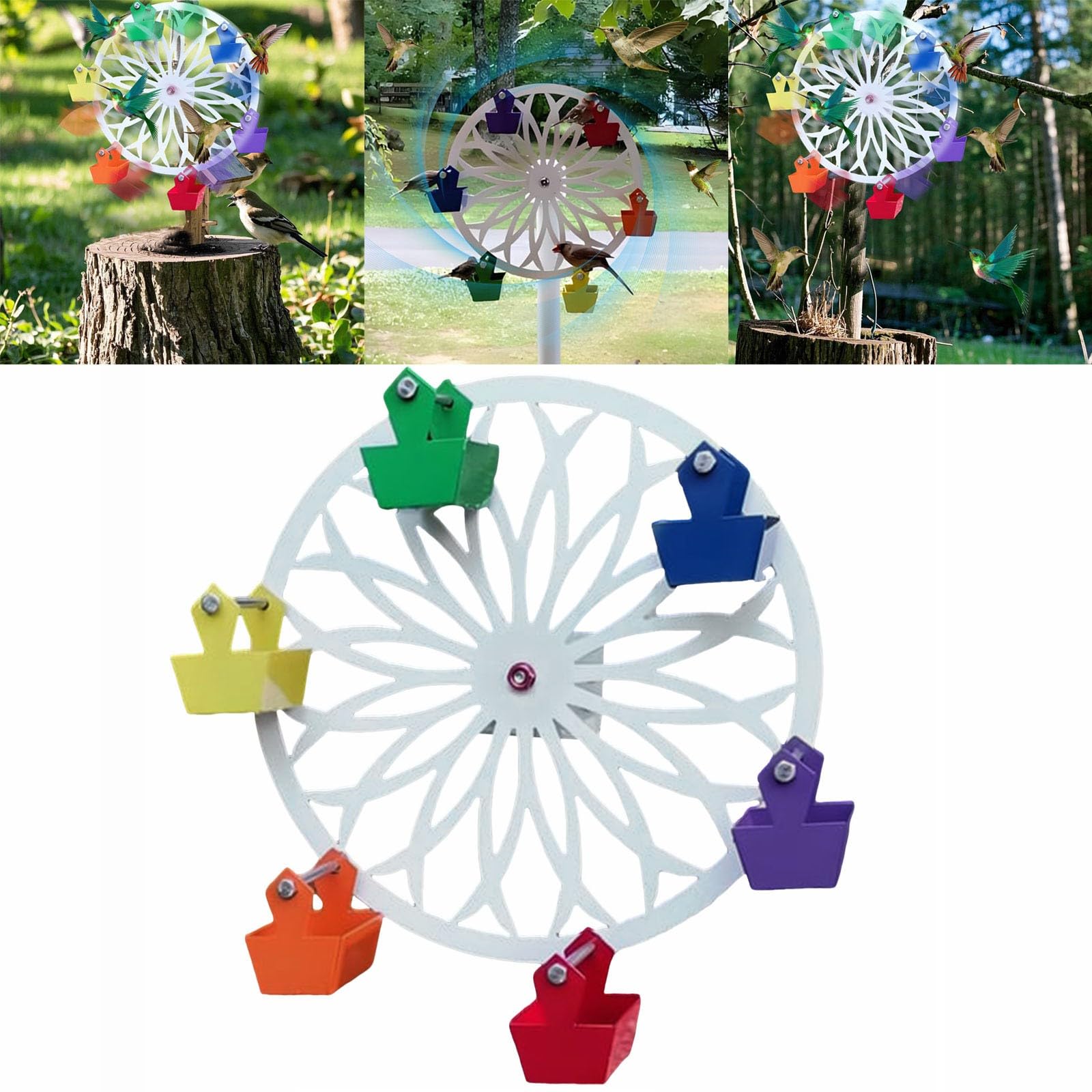 Wheel Bird Feeder - The Ferris Wheel of Fun for Your Feathered Friends