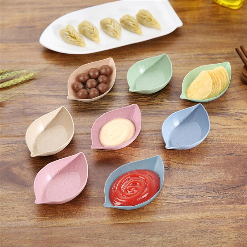 Colorful Leaf Shaped Dish