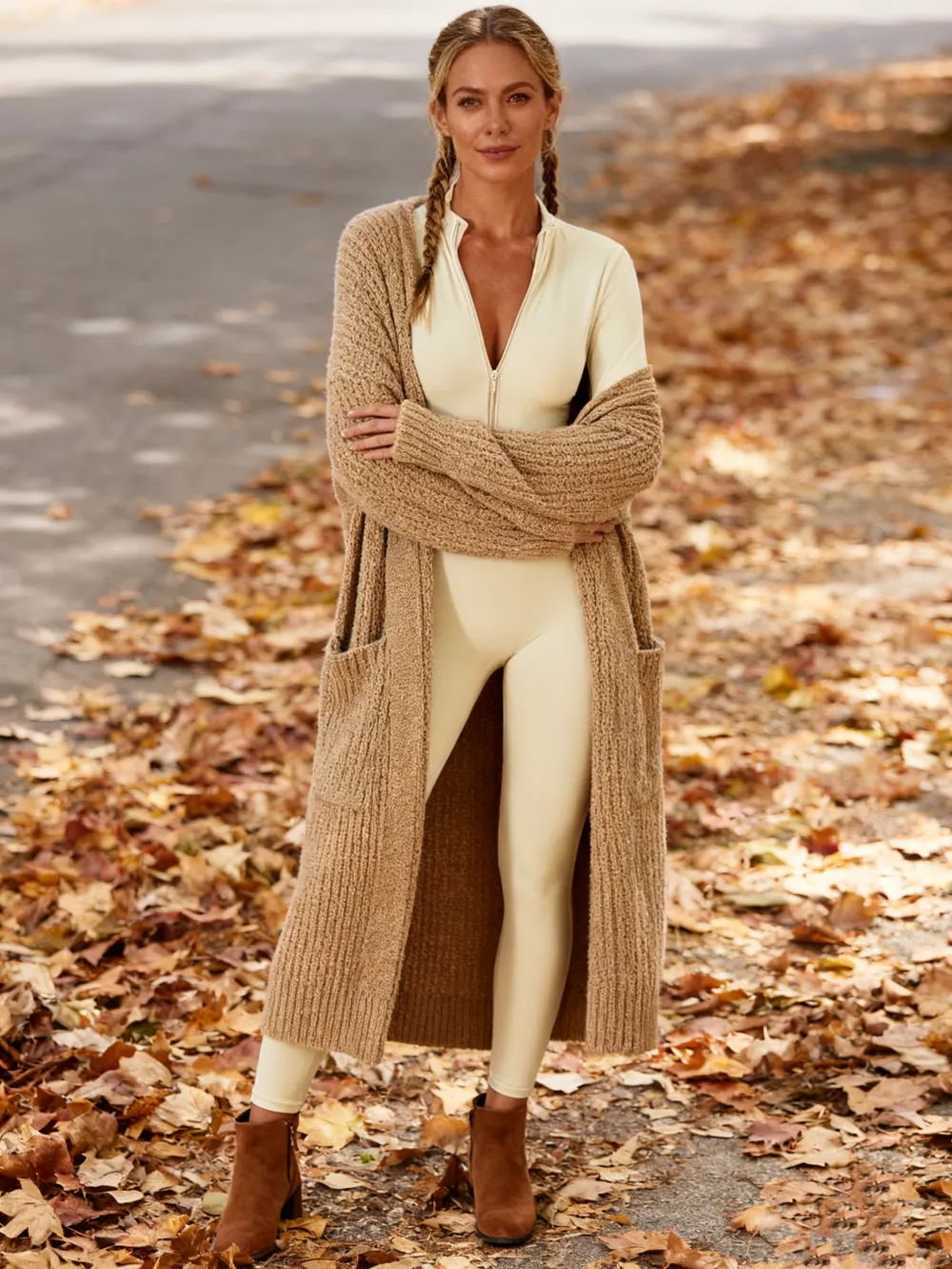 Women's All-Season Zip Sports Yoga Jumpsuit