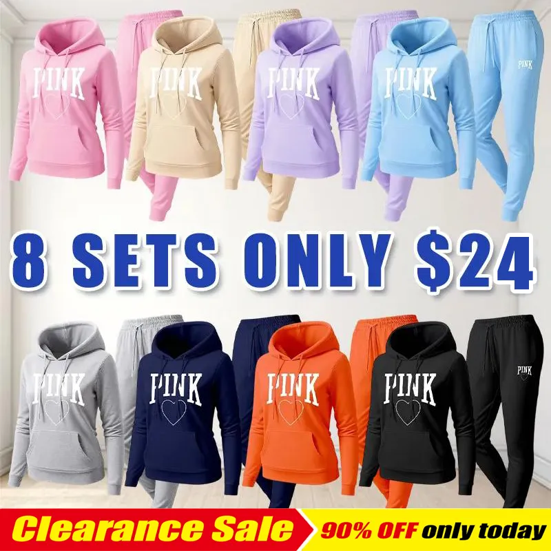 Women's Printed Hoodie & Drawstring Sweatpants