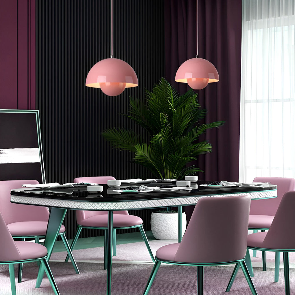 Creative Hemispherical Colorful Metal Nordic Island Light Pendant Lights