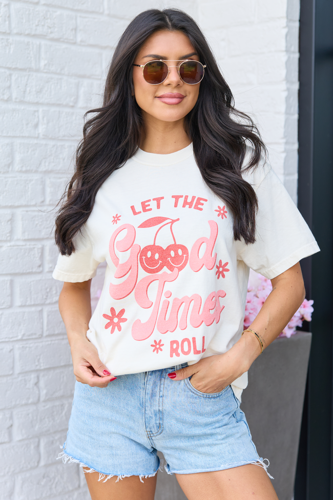 Let The Good Times Roll Ivory Graphic Tee