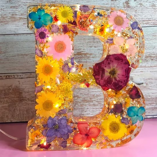 Handmade Floral Night Light From A to Z