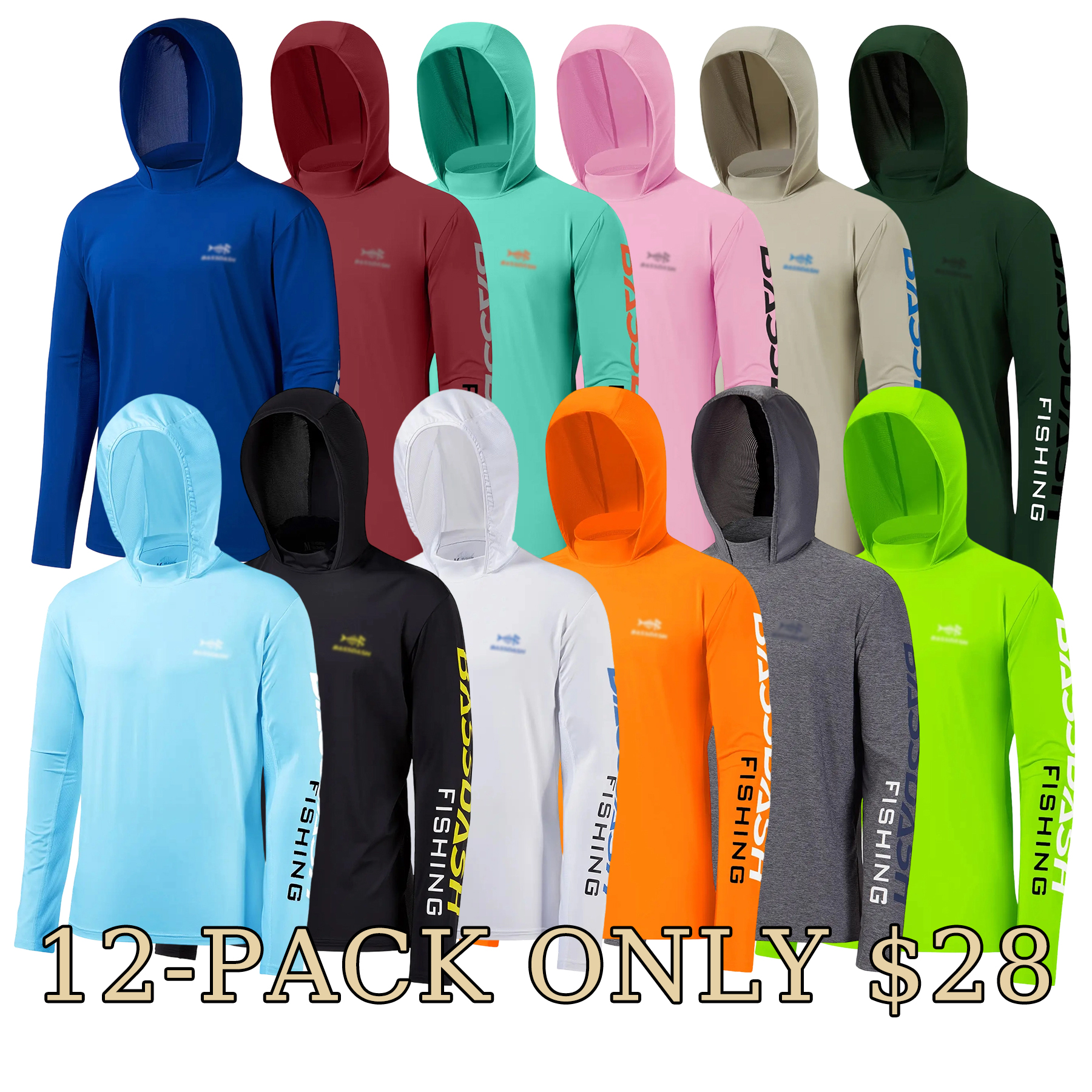 Men’s UPF50+ Quick-Dry Hooded Sun Protection Shirt