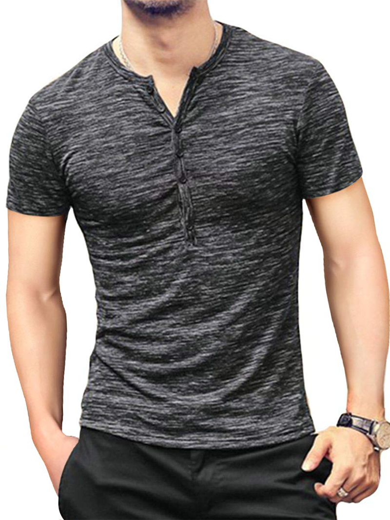 Men's Colorful Knitted Short Sleeve T-Shirt