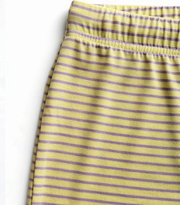 2 Piece Set Women's Casual Striped Shirt + Hot Pants