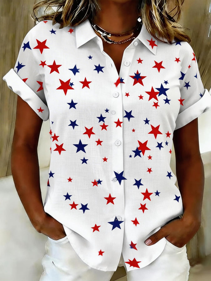 Women'S 250Th Anniversary Printed Casual Shirt