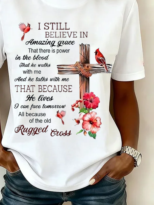 Women's Mother's Day Short Sleeve T-shirt Summer White Text Letters Printing Jersey Crew Neck Daily Going Out Casual Top