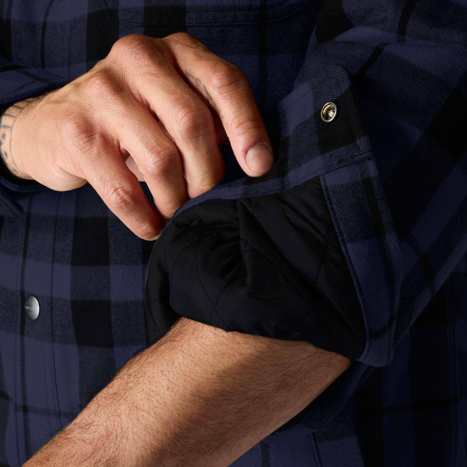 CHT Relaxed Fit Flannel Sherpa-Lined Shirt Jac Shacket 107017