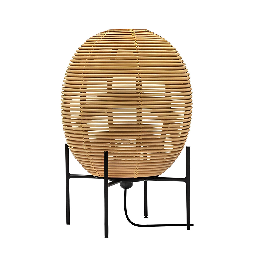 Rattan Lantern Shaped Nordic LED Table Lamps Floor Lamp Desk Light