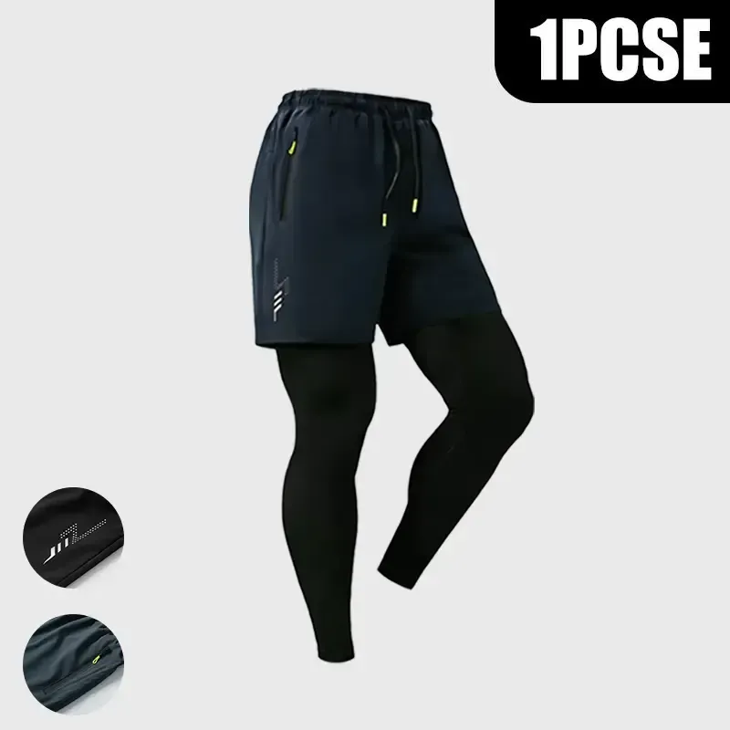 Men's Quick Dry Breathable Elastic Running Pants with Elastic Waistband, Built-In Phone Pocket & Towel Loop