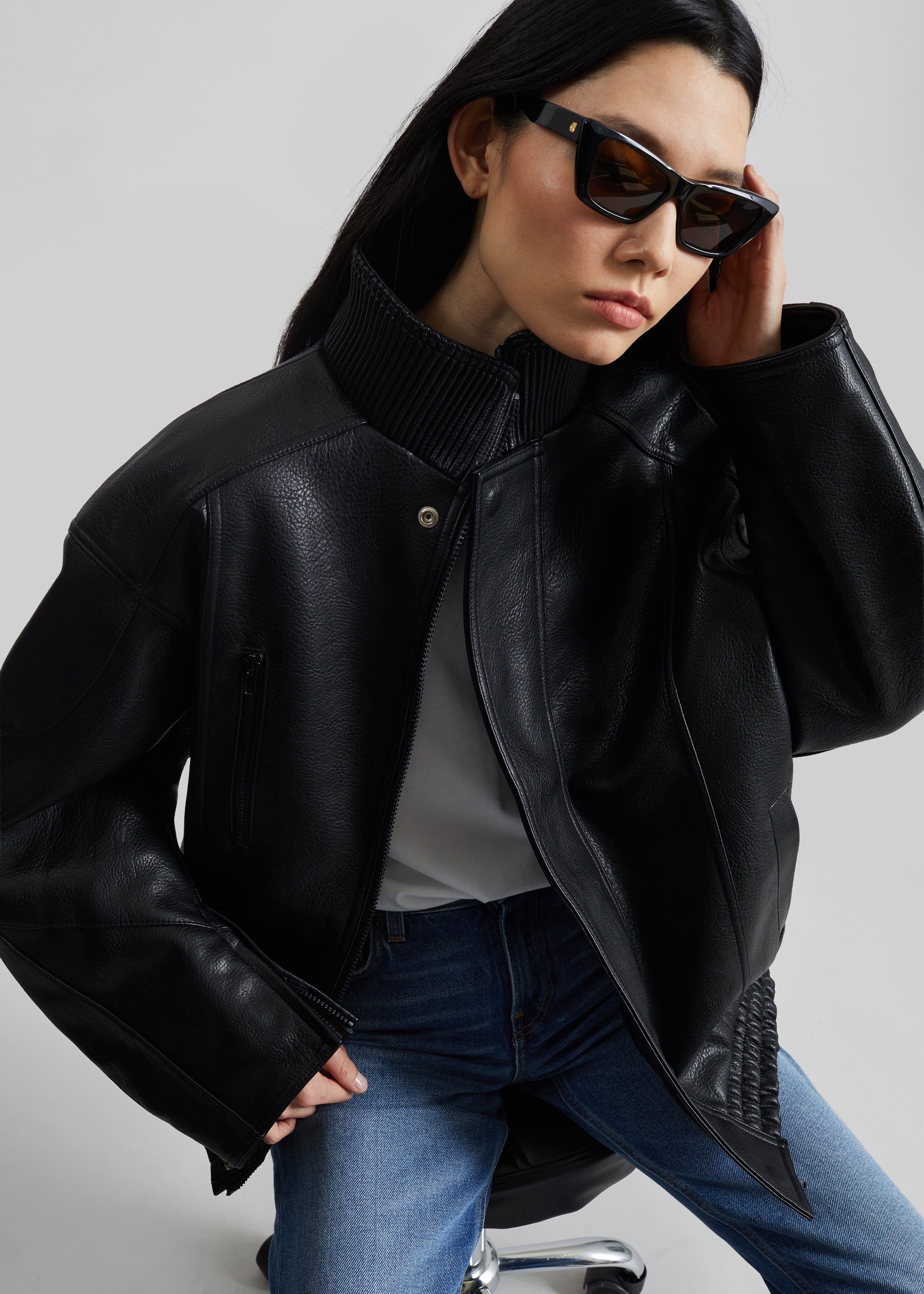 Zion Quilted Bomber Jacket - Black