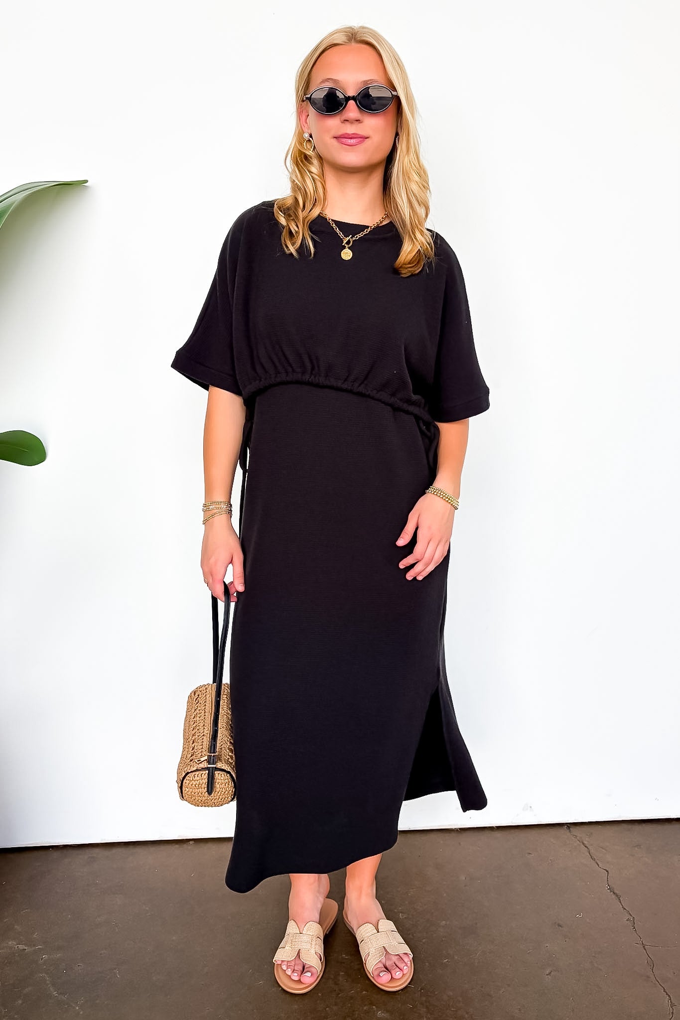 Side Tie Maxi Dress
