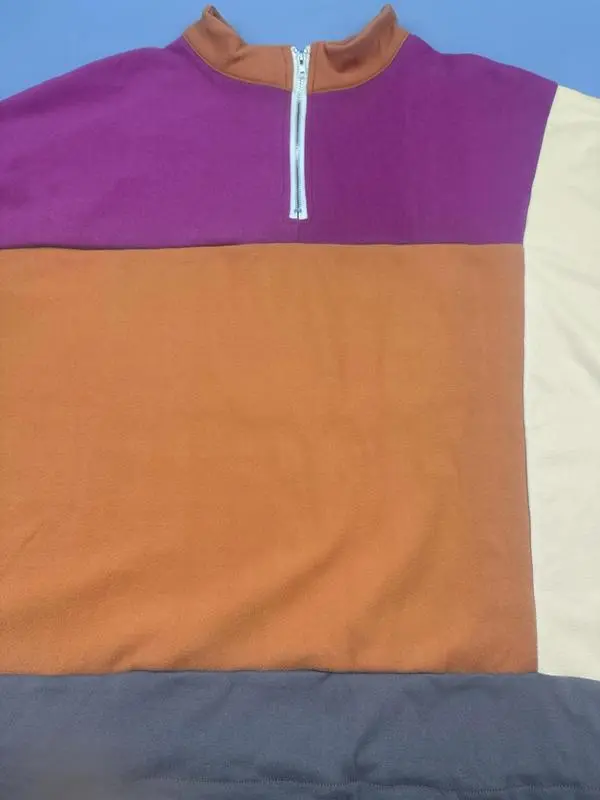 2-piece Set Women's Colorblock Zip Up Jacket & Wide Leg Pants