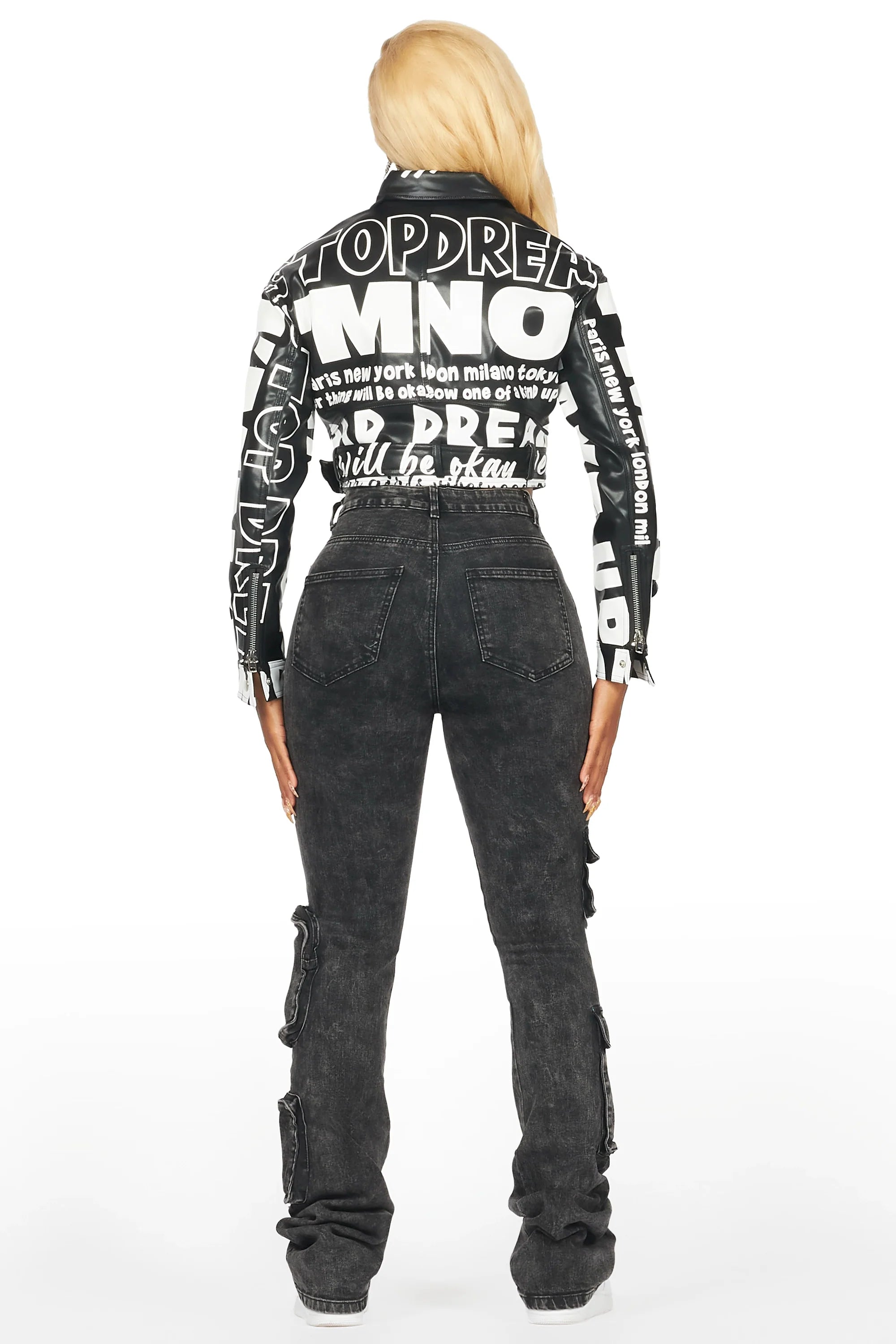 Dareece Black Faux Leather Jacket