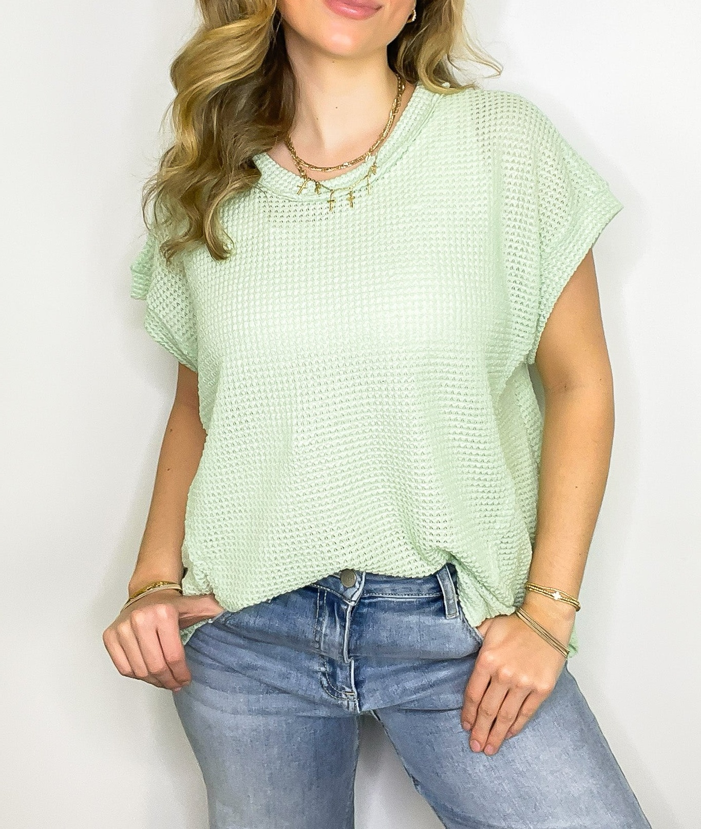 Free Flow Raw Edge Knit Top